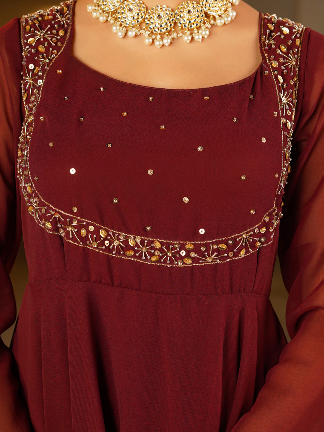 WINE ROYALE ANARKALI SET
