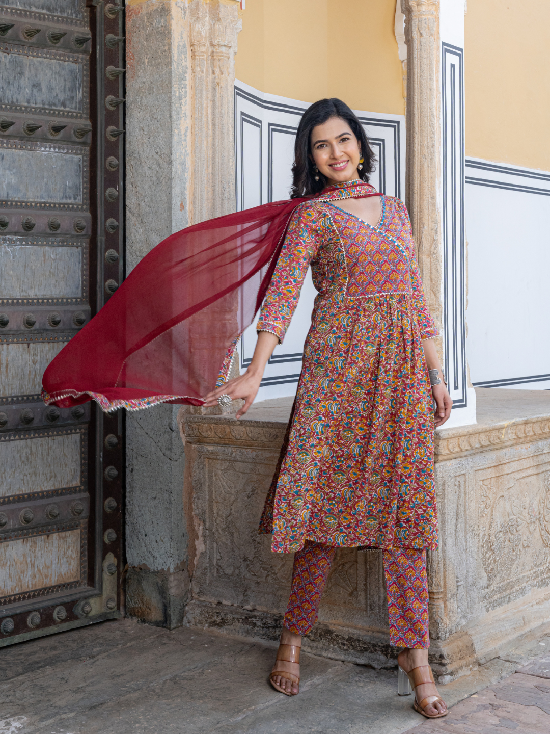 ETERNAL PRINT FLARED KURTA SET