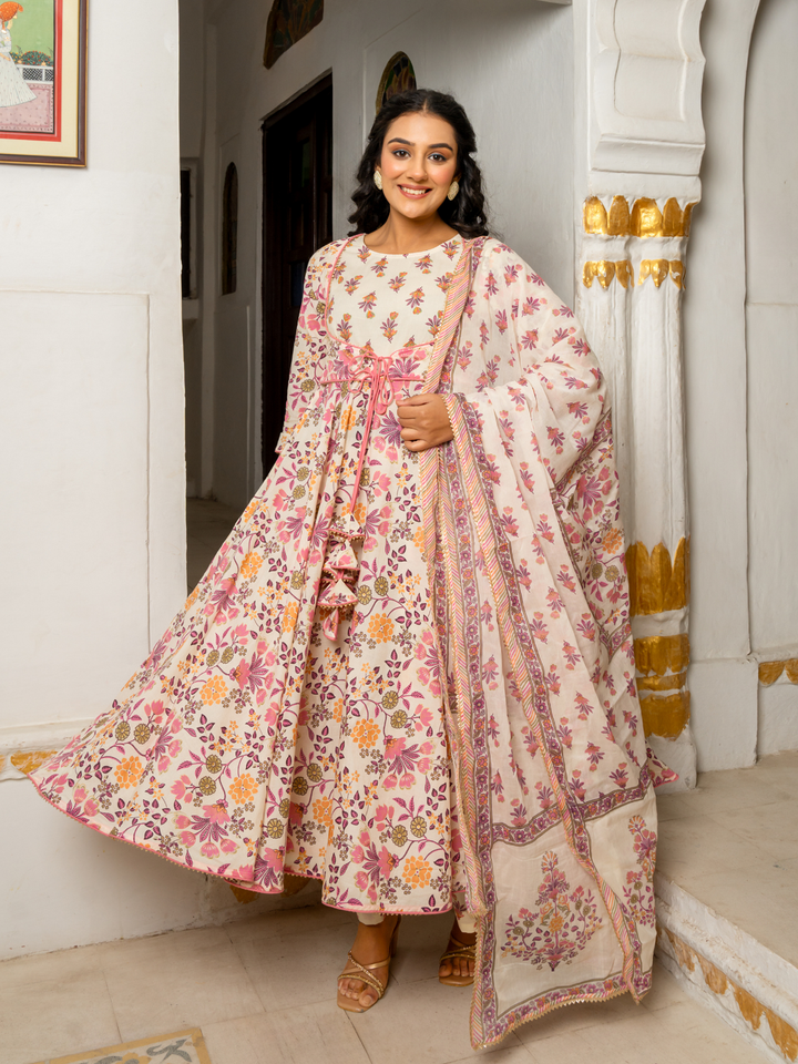 CHANDRIKA EMBROIDERY COTTON SUIT SET