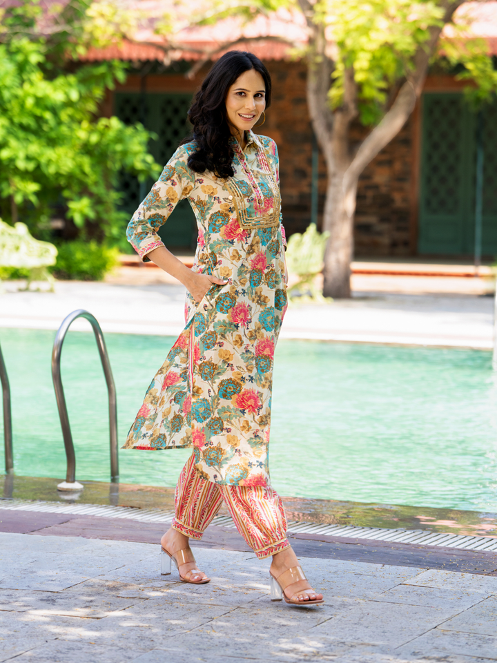 AFGHANI CHARM KURTA SET