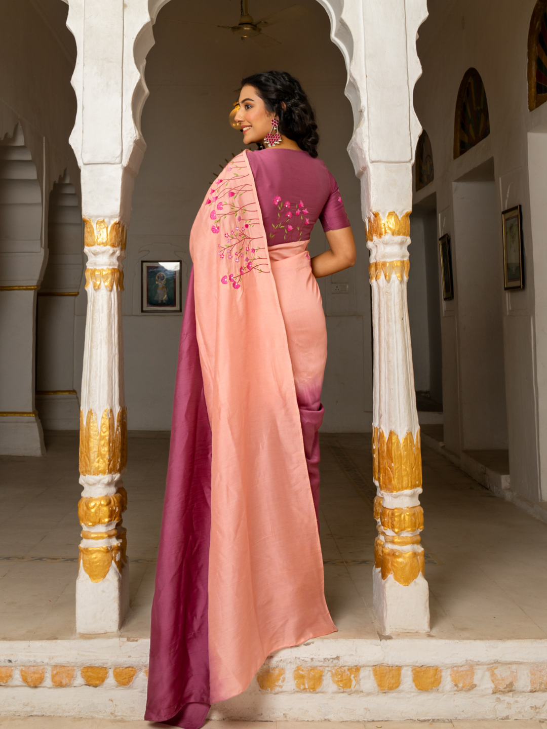 FLORENTIA CHANDERI EMBROIDERY SAREE