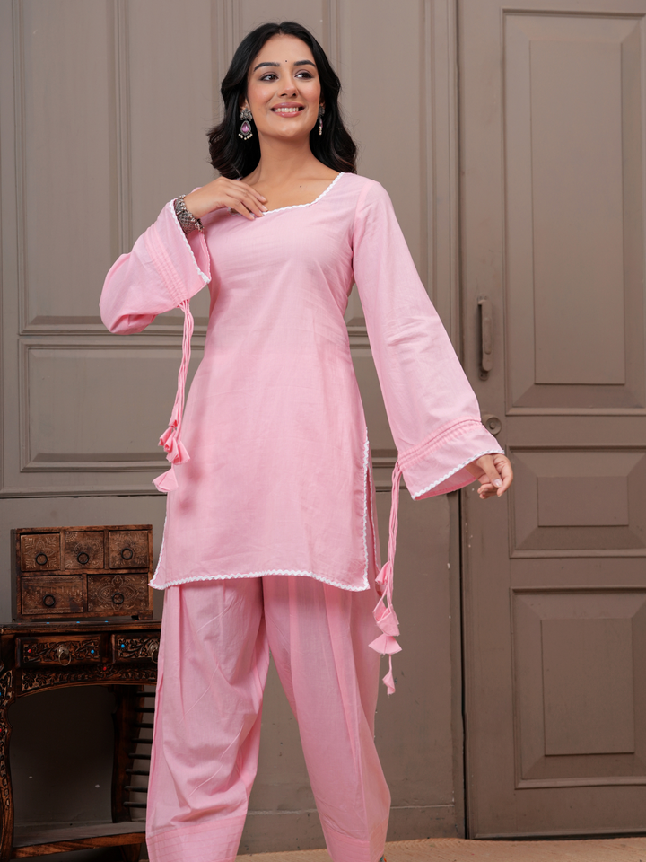 BLUSH PINK TASSAL FARSI SET
