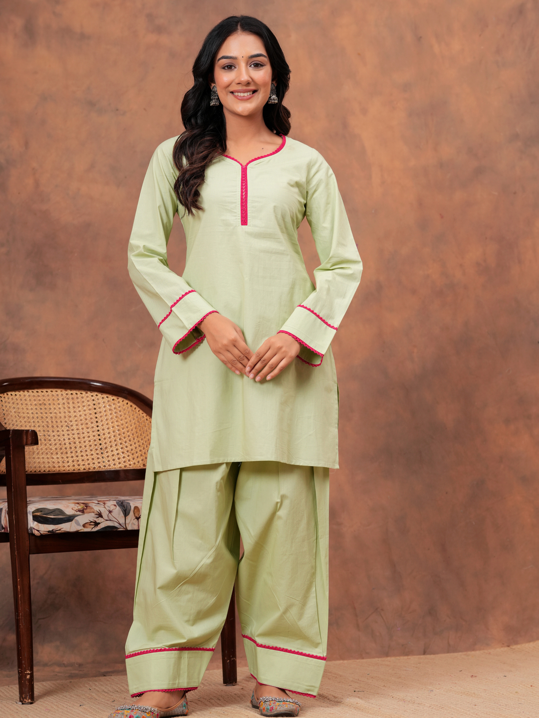 MINT GUL LACE FARSI SET