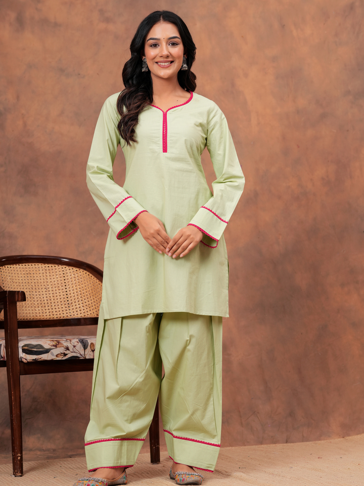 MINT GUL LACE FARSI SET