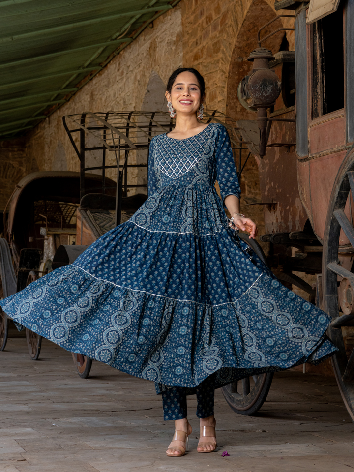 REGAL TIERED GOTA SUIT SET