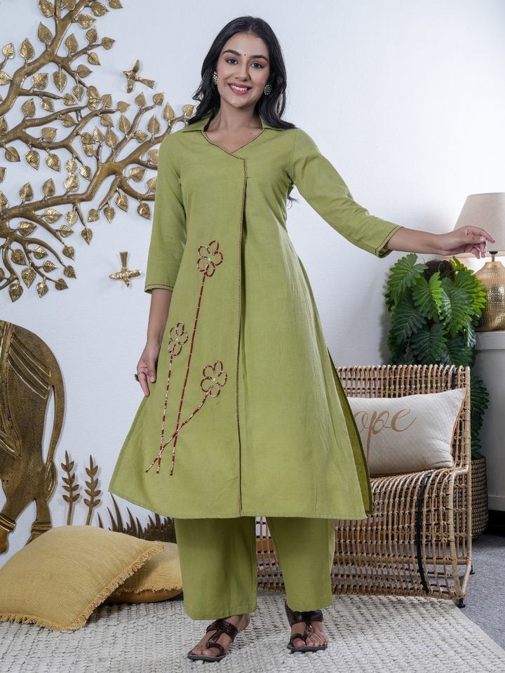 OLIVE BLOOM COTTON FLEX SET