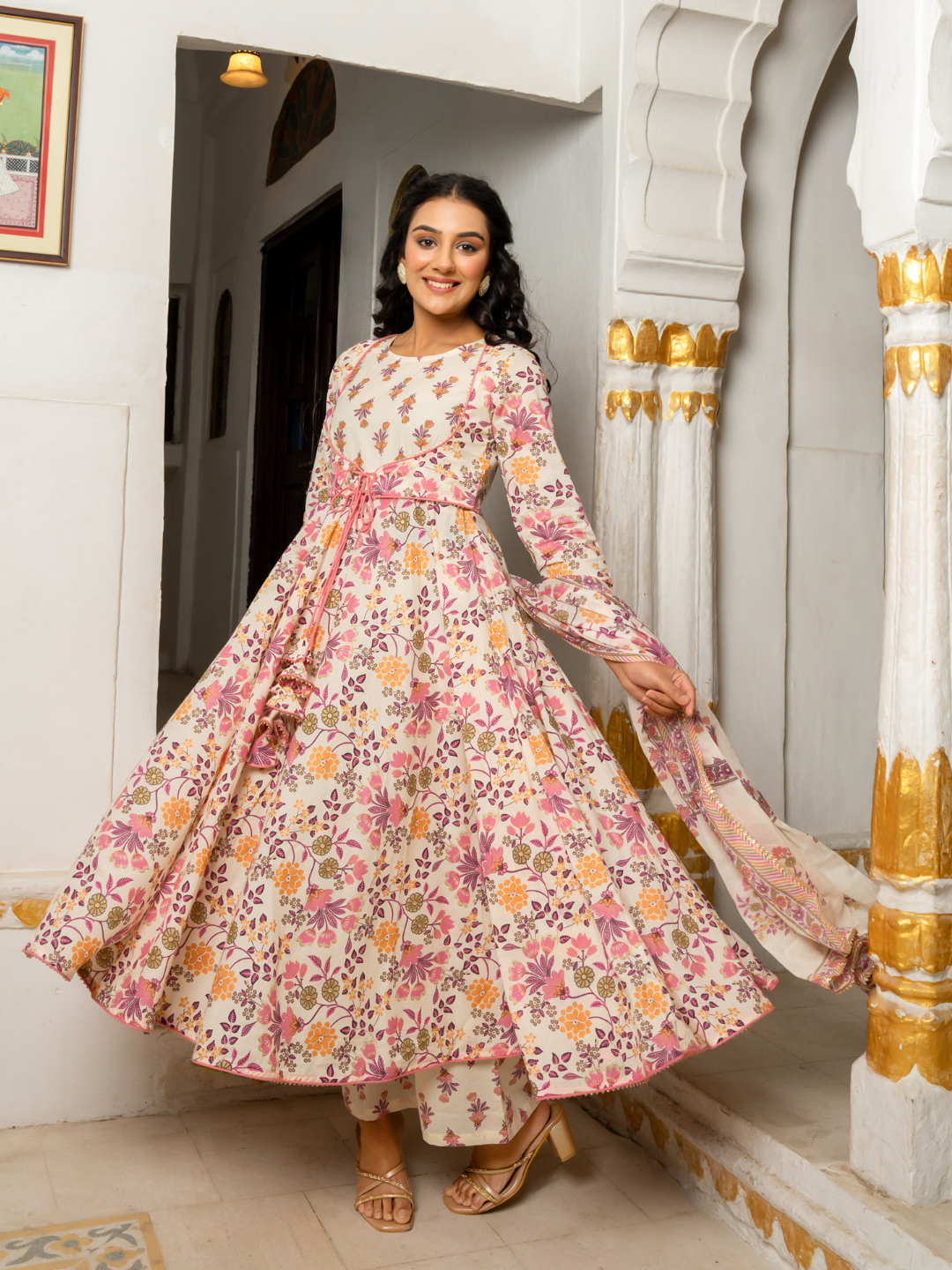 CHANDRIKA EMBROIDERY COTTON SUIT SET