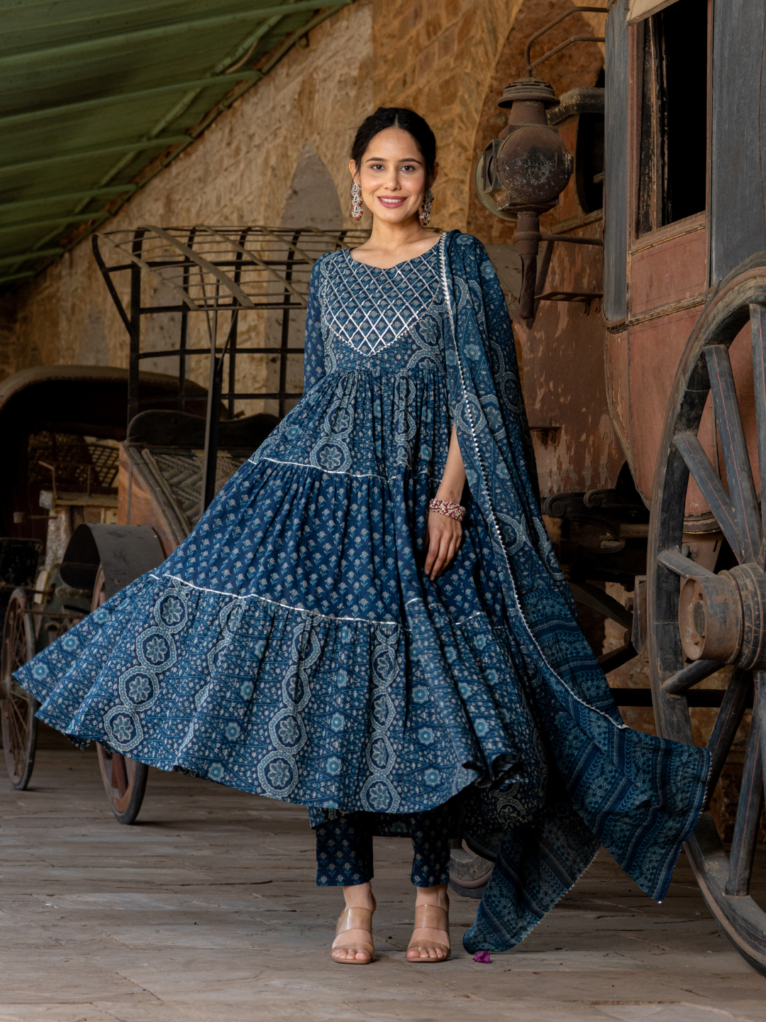 REGAL TIERED GOTA SUIT SET
