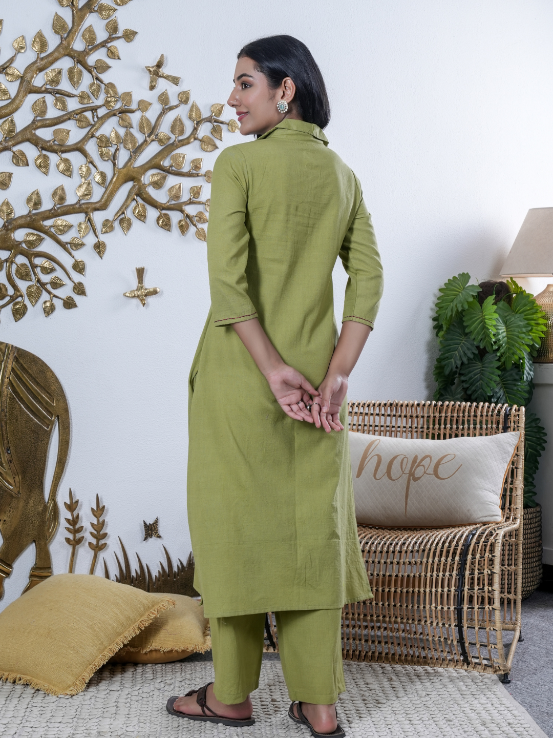 OLIVE BLOOM COTTON FLEX SET
