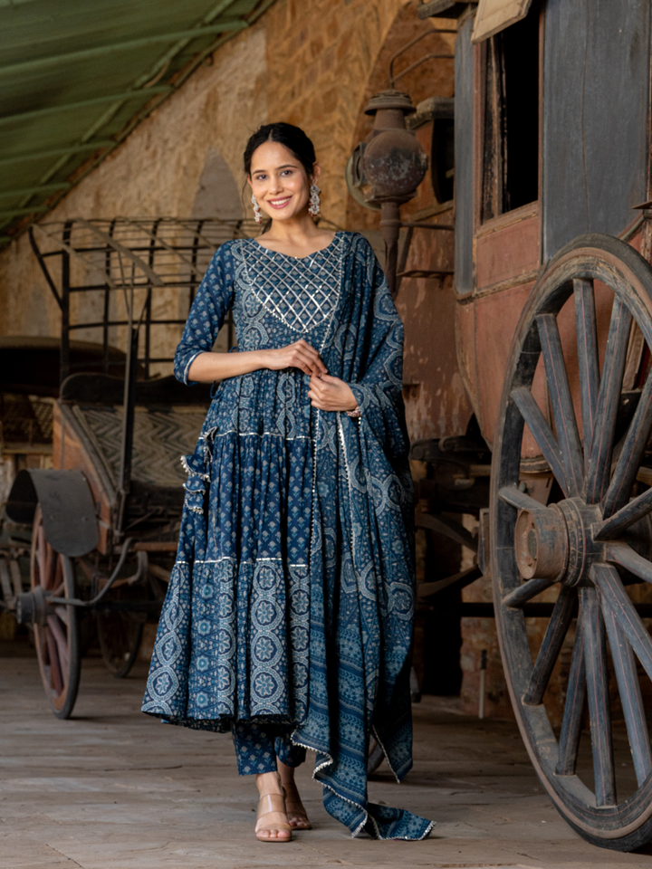 REGAL TIERED GOTA SUIT SET