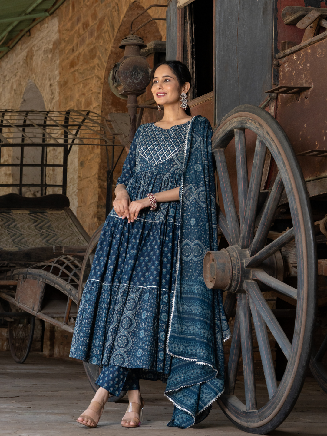 REGAL TIERED GOTA SUIT SET
