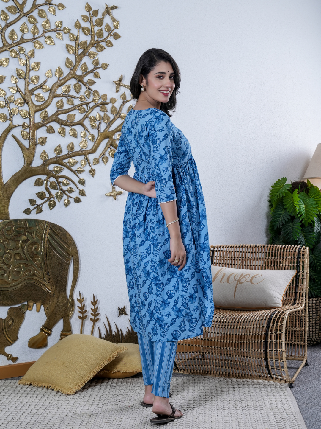 NEEL KANTHA BHARAI COTTON SUIT