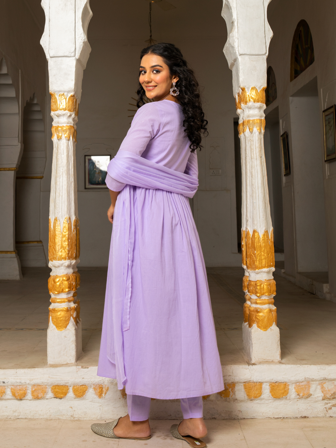 LAVIKA COTTON EMBROIDERY KURTA SET