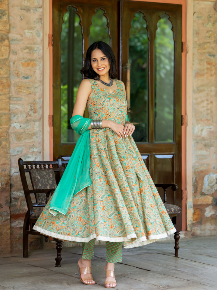 SEA MIST GRACE ANARKALI SET