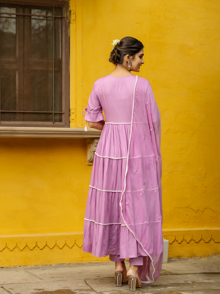 SERENE ORCHID TIERED SUIT SET