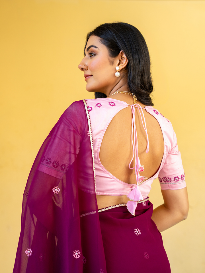 VIOLETTA GEORGETTE EMBROIDERY SAREE