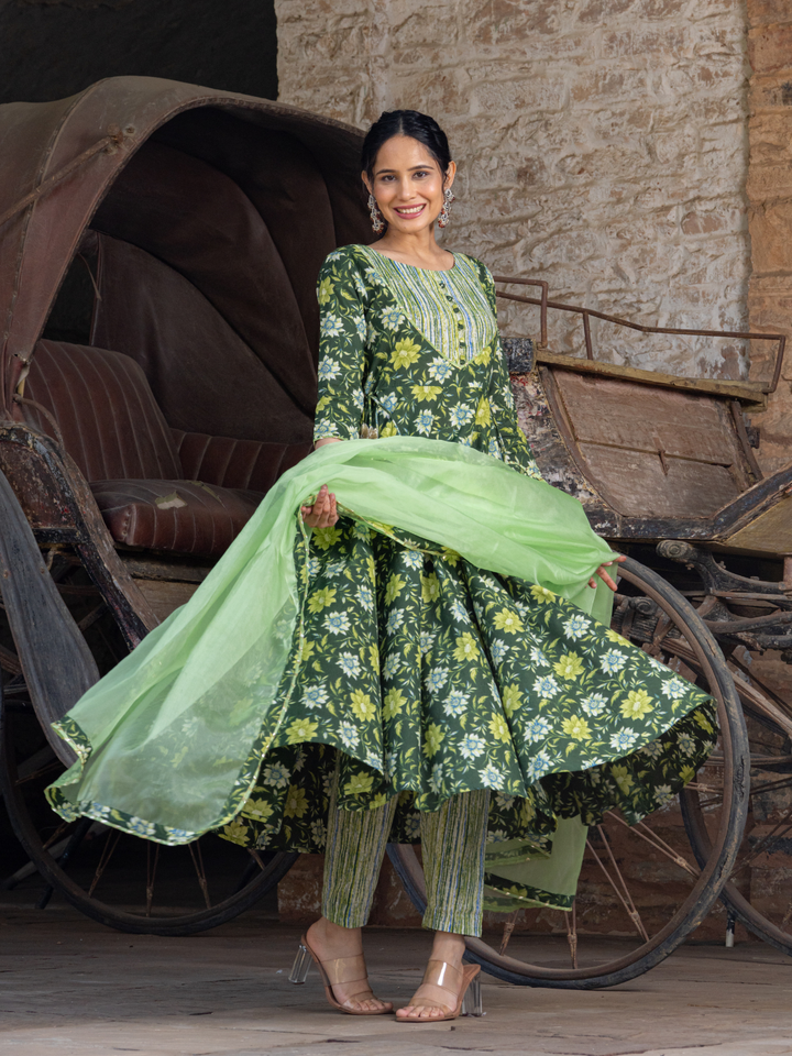 FLORAL BLOSSOM COTTON SUIT SET