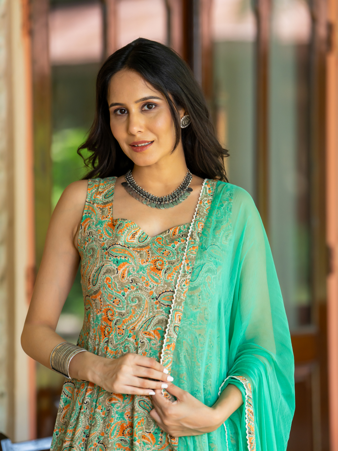 SEA MIST GRACE ANARKALI SET