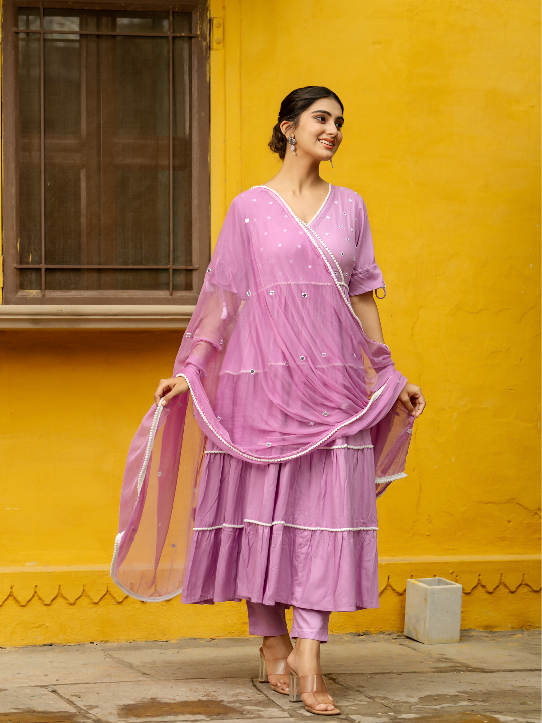 SERENE ORCHID TIERED SUIT SET
