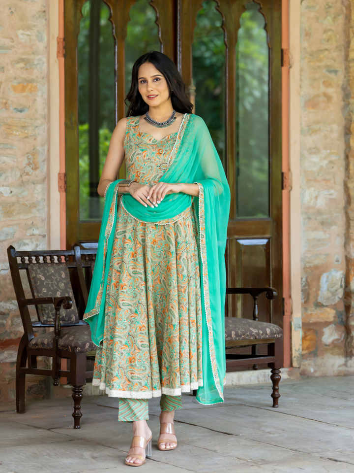 SEA MIST GRACE ANARKALI SET