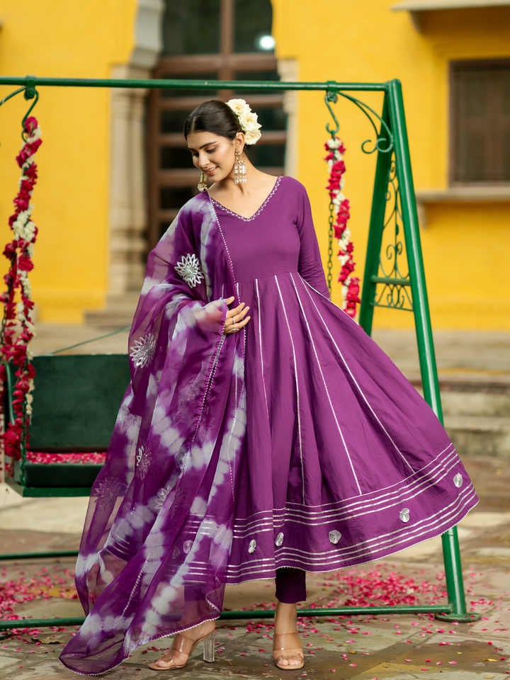 OPULENT PURPLE GOTA SUIT SET
