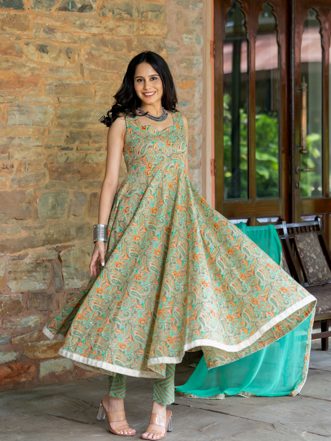 SEA MIST GRACE ANARKALI SET