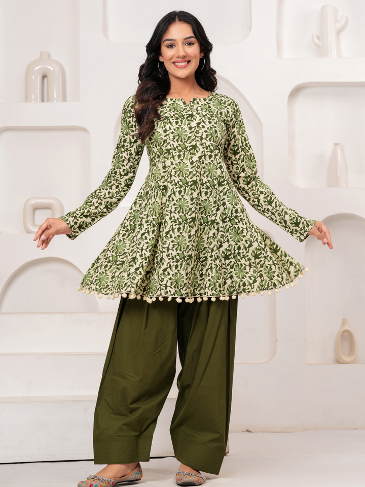BAGH BAGRU ANARKALI FARSI SET