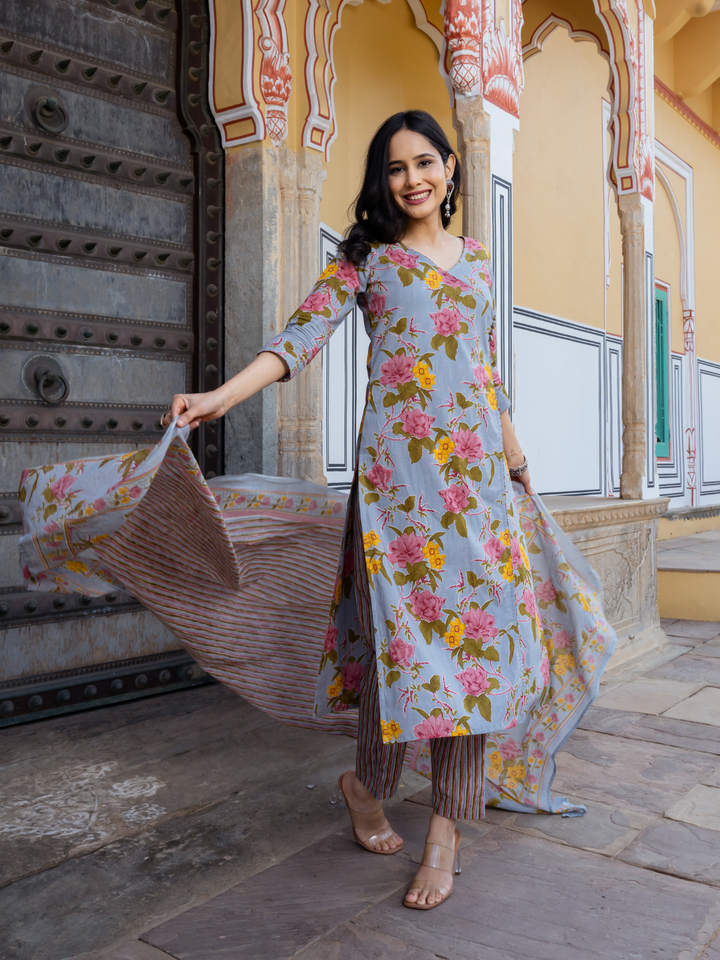 PASTEL DREAM COTTON KURTA SET
