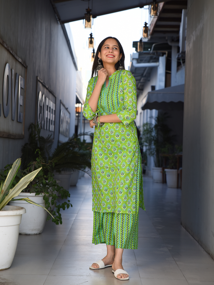 PASTEL PRINTED KURTA-PALAZZO SET