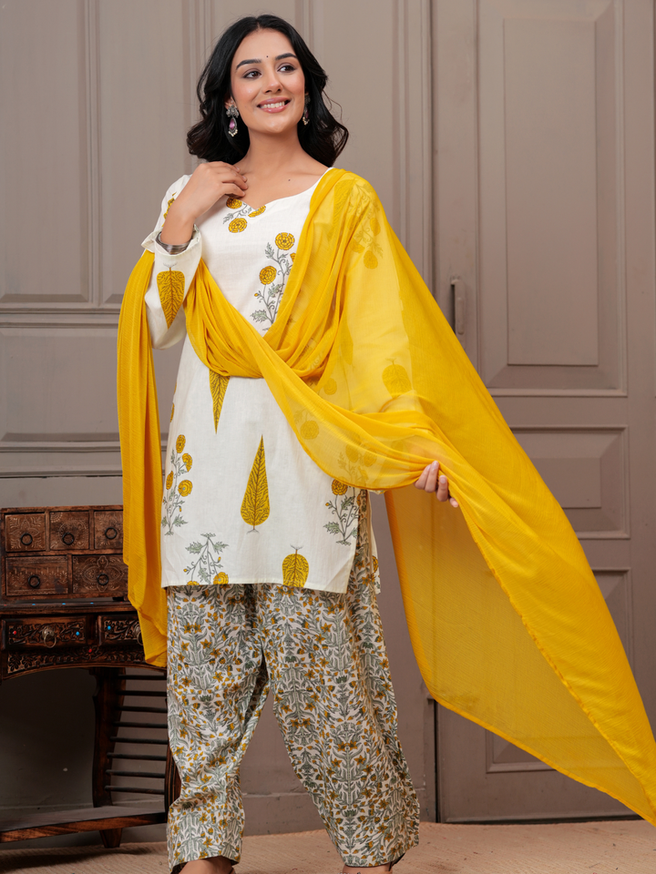 OCHRE LEAF FLORAL FARSI SET