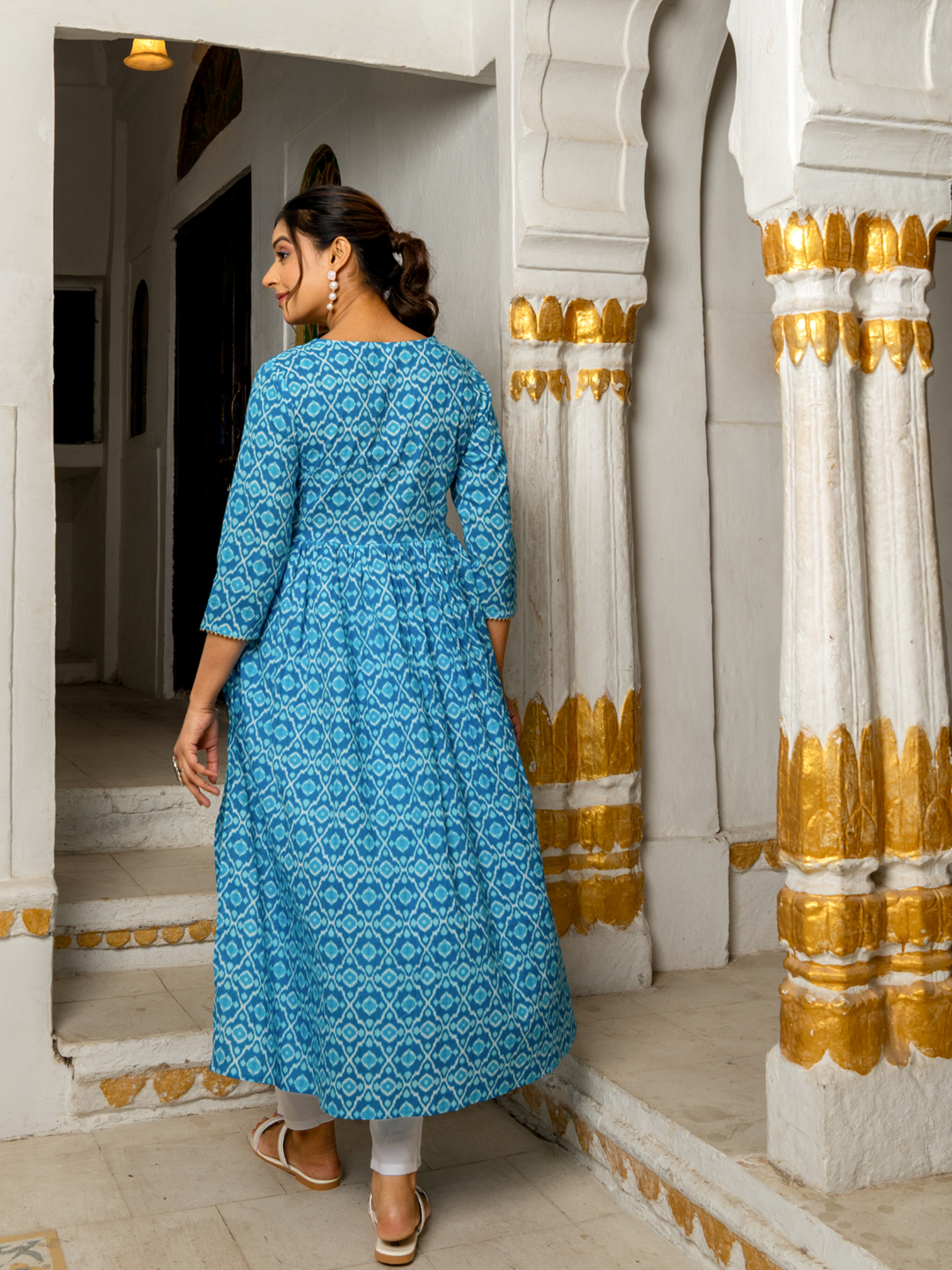 SKYLA COTTON MIRROR KURTA SET