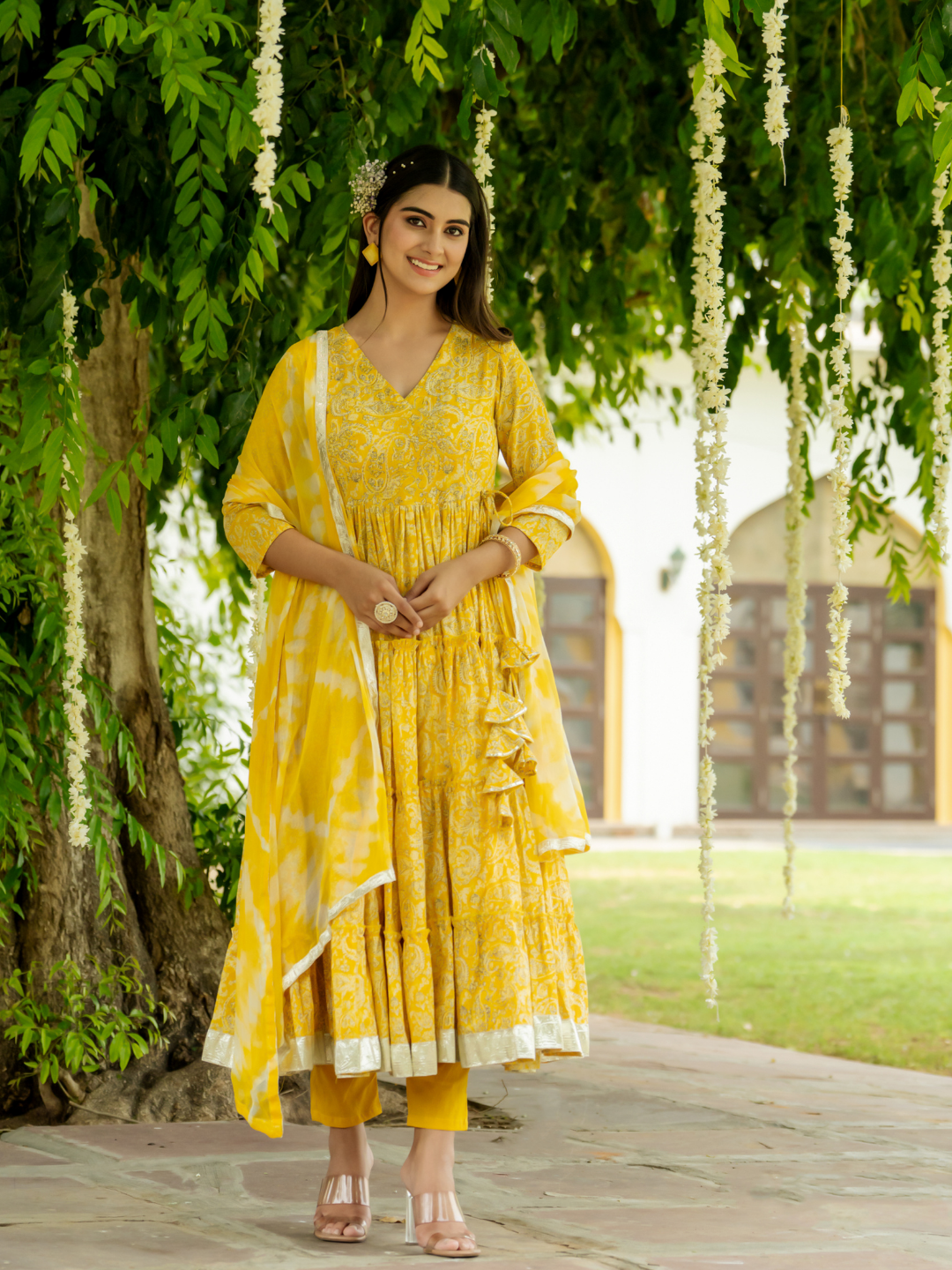 CHEERFUL YELLOW GOTA SUIT SET