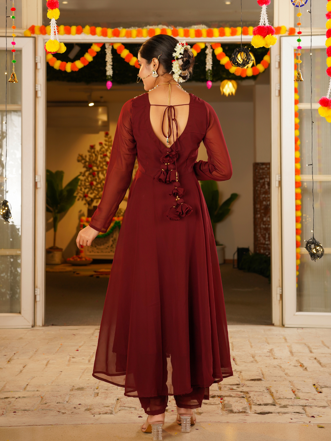 WINE ROYALE ANARKALI SET