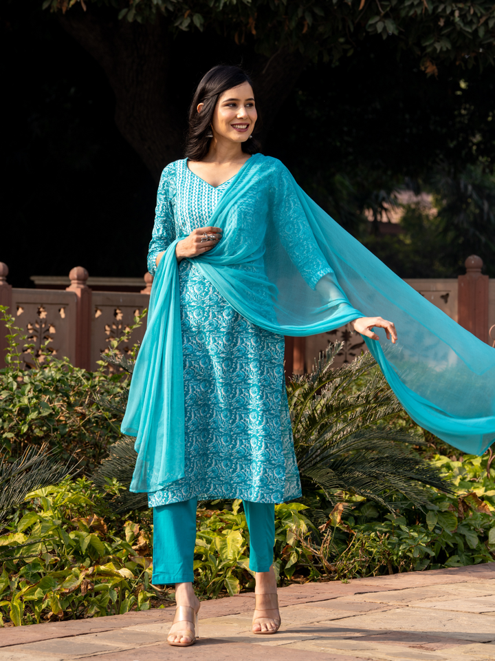 BLUE BLISS KURTA SET