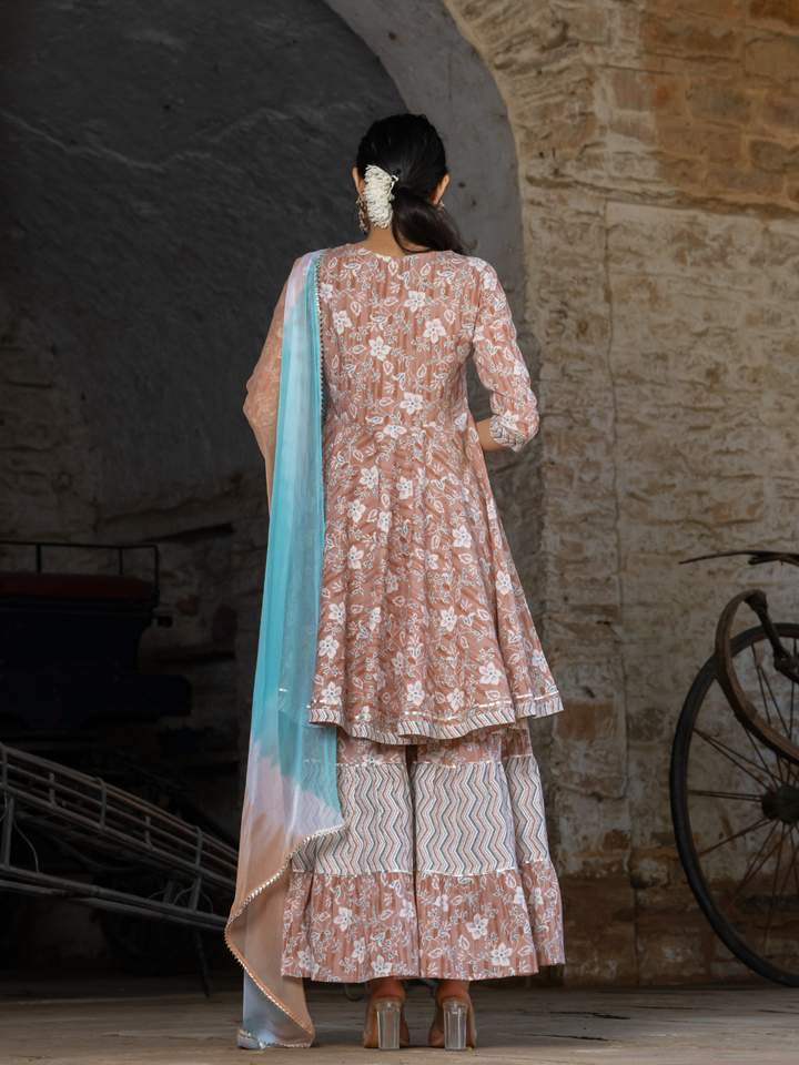 PASTEL BREEZY SHARARA SET