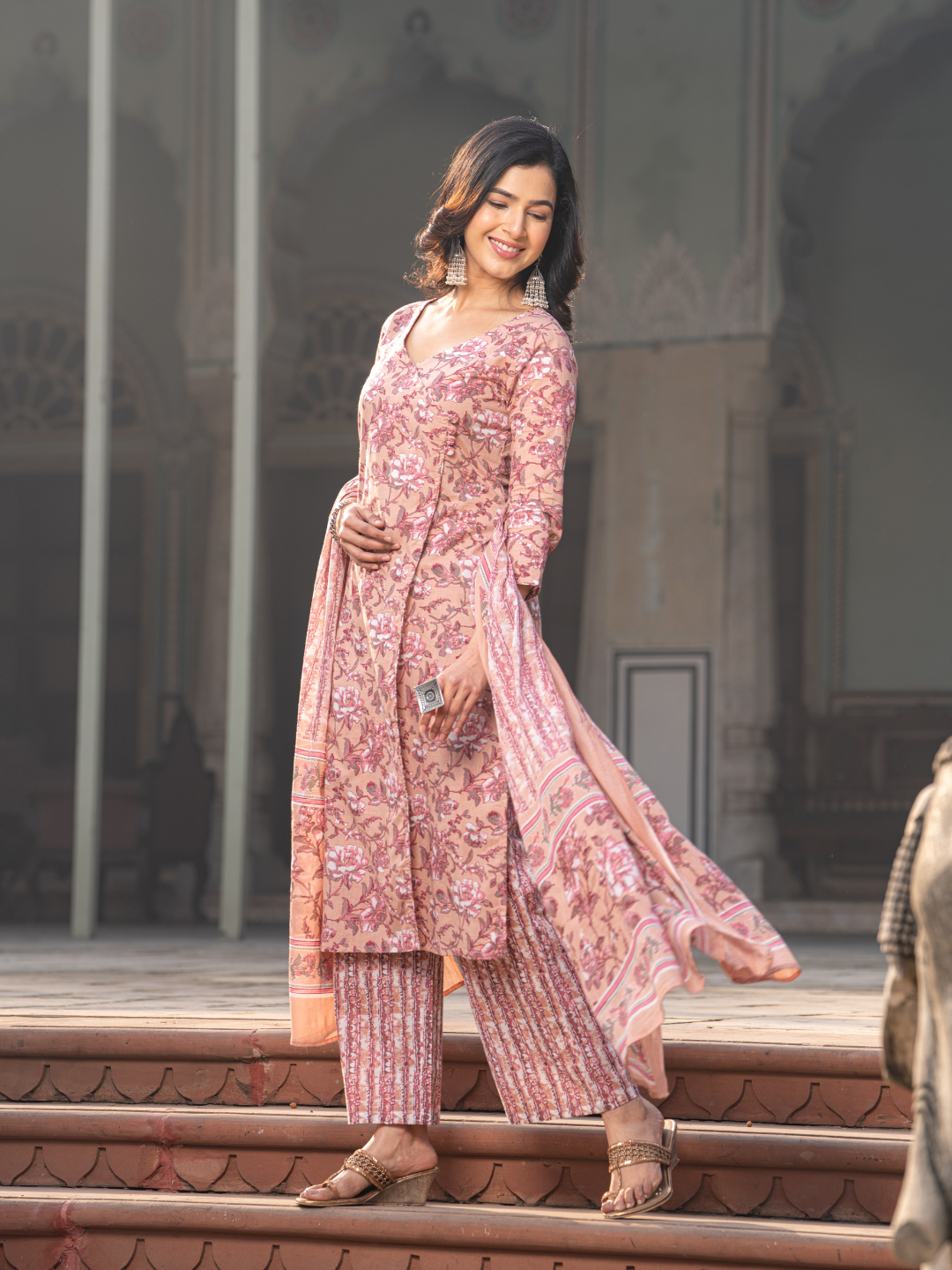 PEACH SERENITY KURTA SET