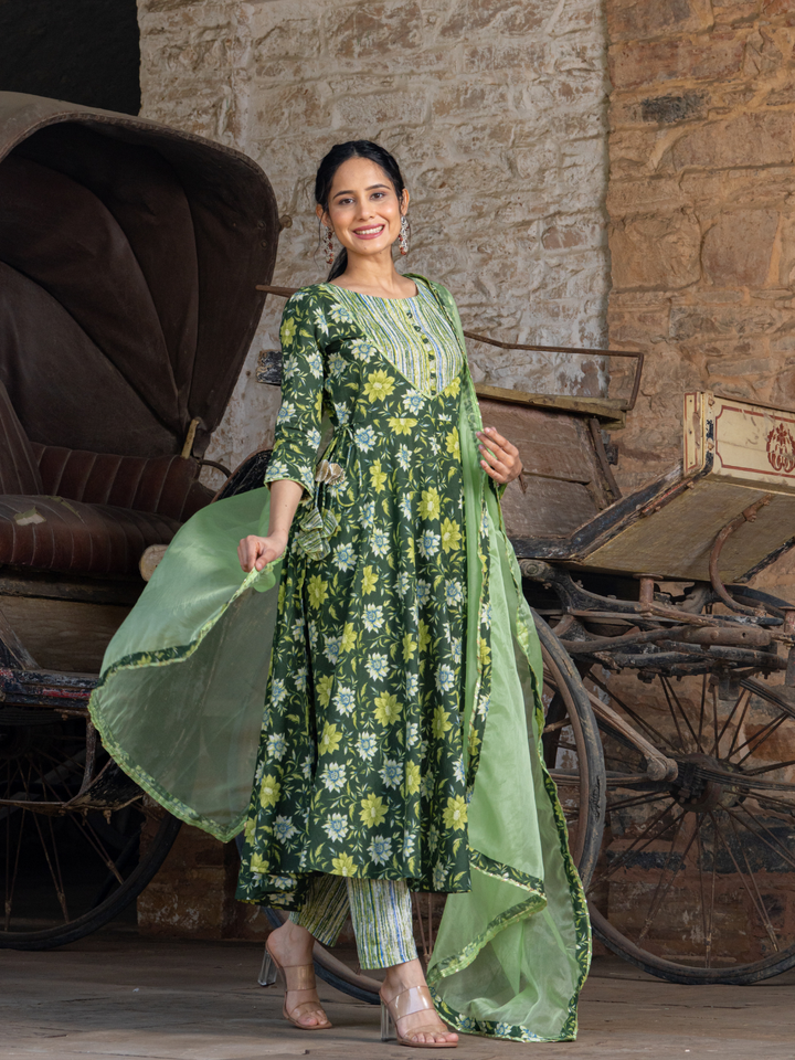 FLORAL BLOSSOM COTTON SUIT SET