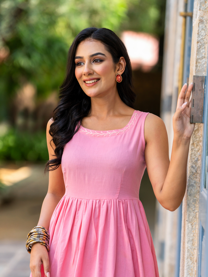 MODERN CHIC PEACH KURTA SET