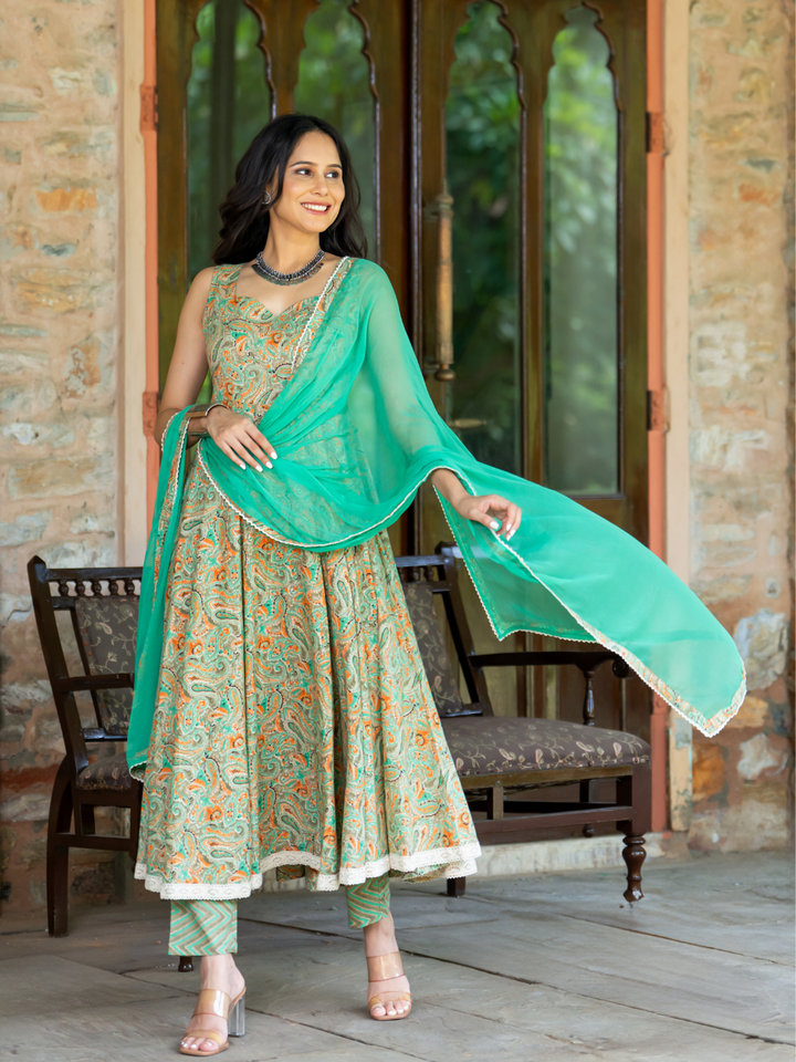 SEA MIST GRACE ANARKALI SET