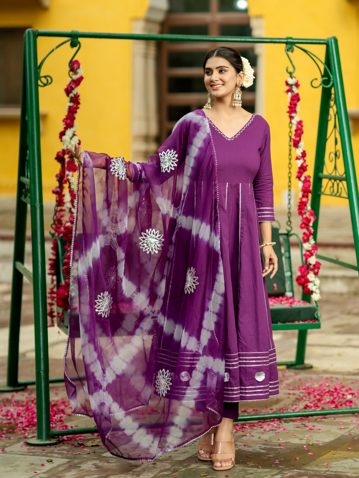 OPULENT PURPLE GOTA SUIT SET