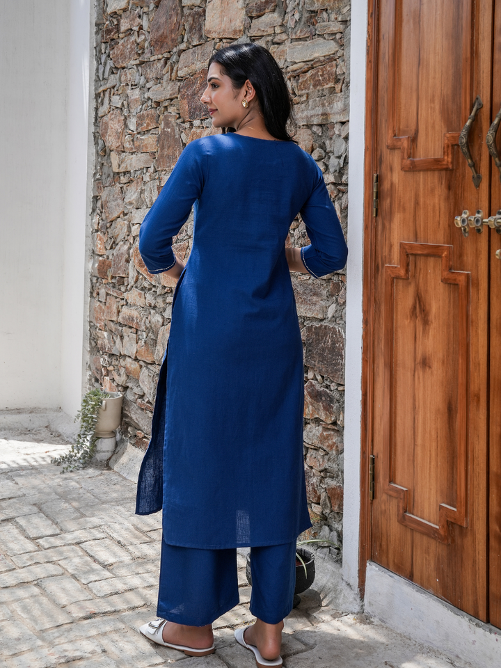 OCEAN MIST BLUE PATCH COTTON SET