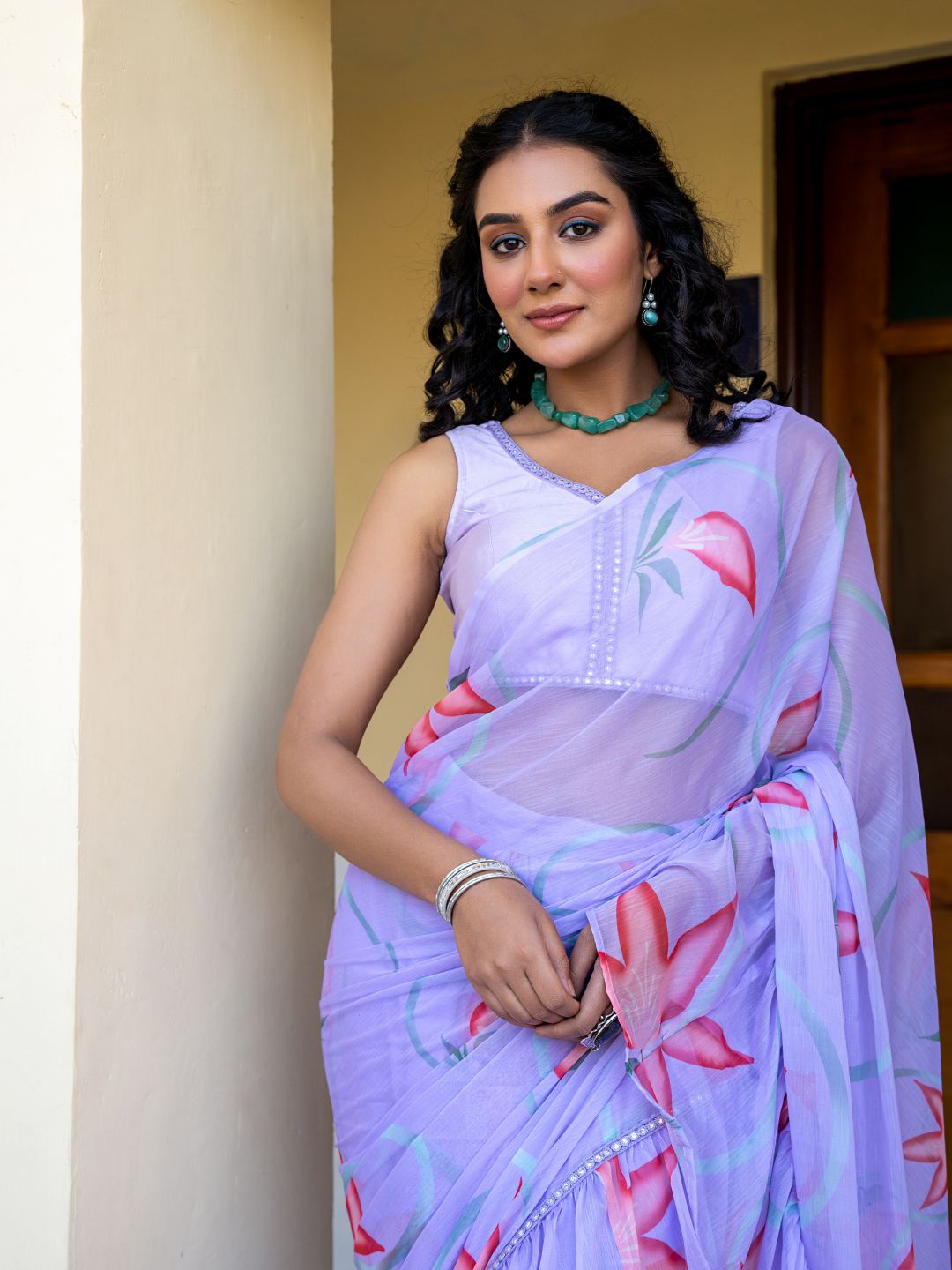 LAVANIKA CHIFFON PRE-DRAPED SAREE