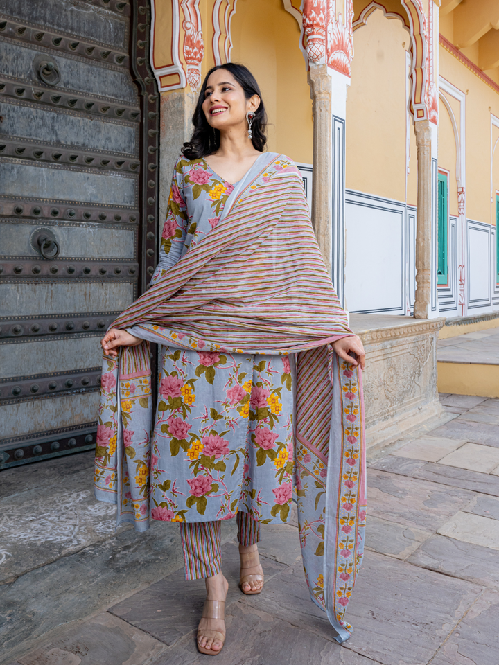 PASTEL DREAM COTTON KURTA SET