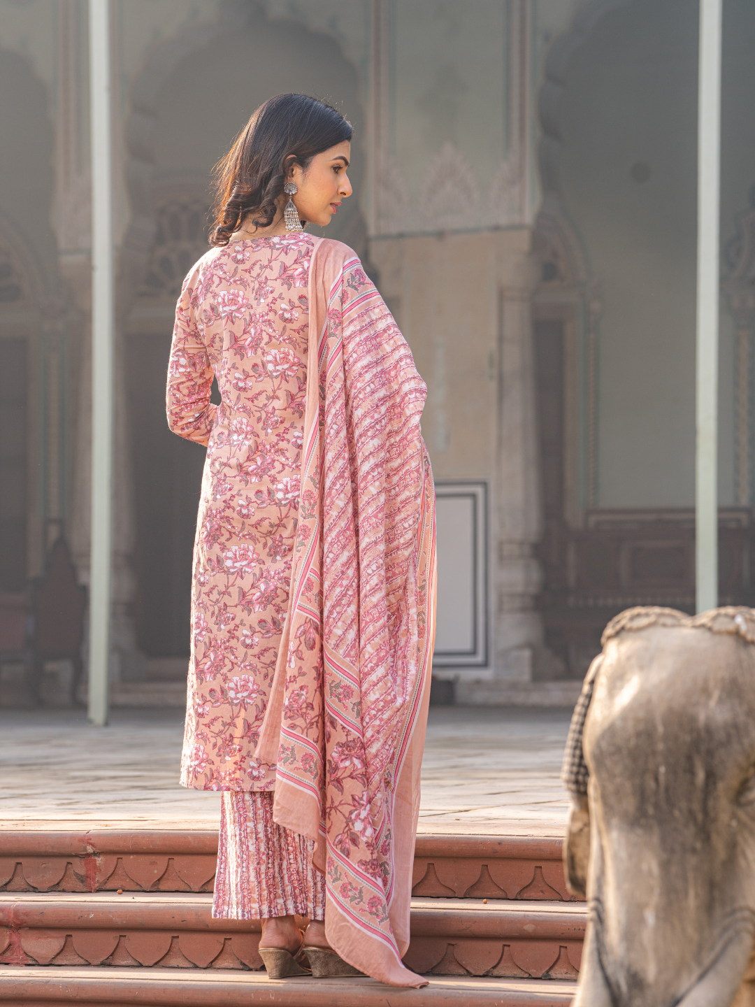 PEACH SERENITY KURTA SET