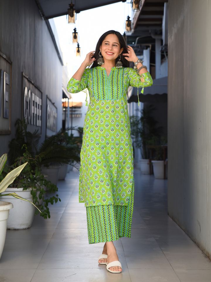 PASTEL PRINTED KURTA-PALAZZO SET