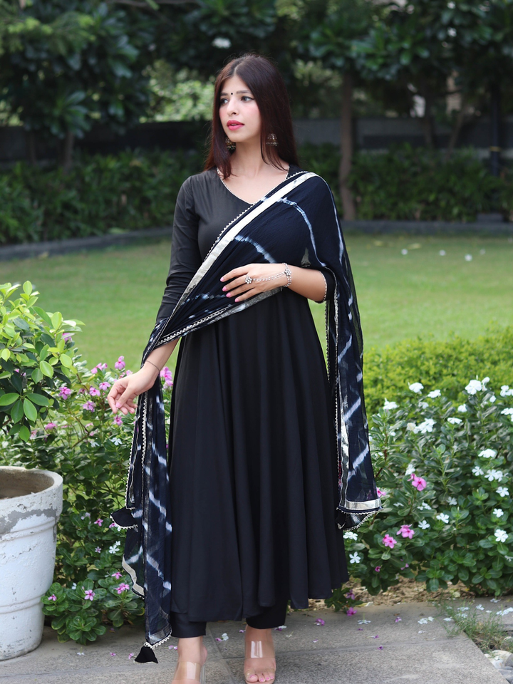 BLACK NAZNEEN FLARED SUIT SET