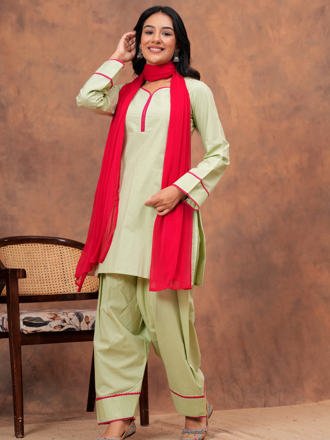 MINT GUL LACE FARSI SET