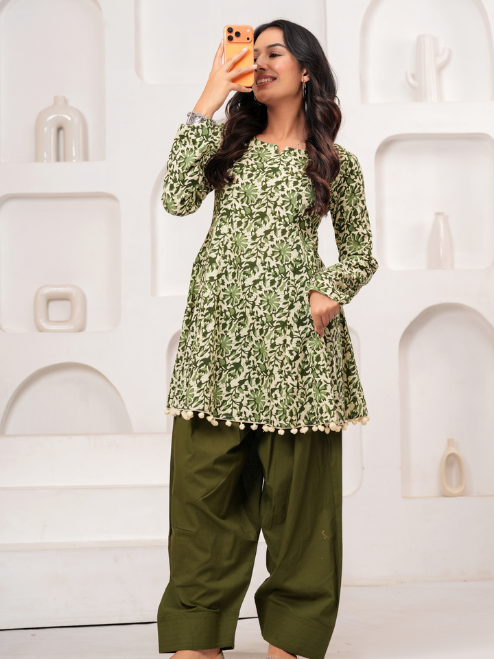 BAGH BAGRU ANARKALI FARSI SET