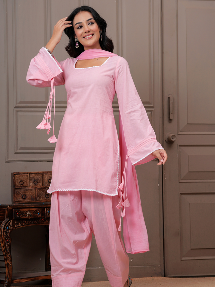 BLUSH PINK TASSAL FARSI SET
