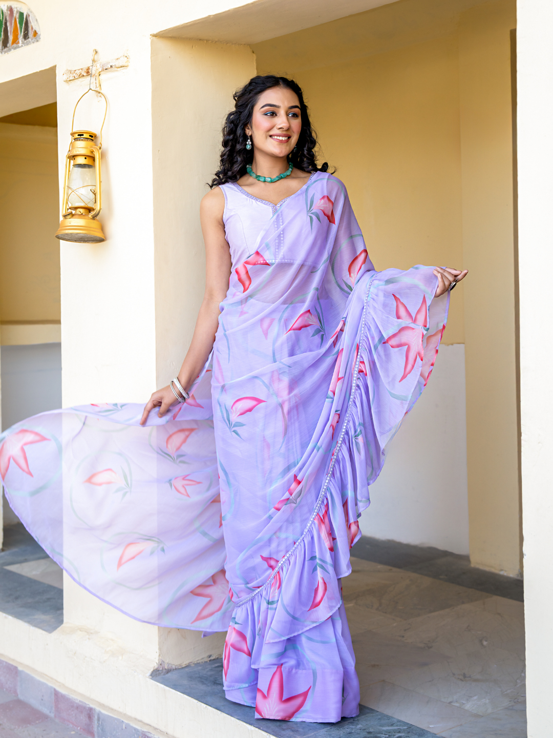 LAVANIKA CHIFFON PRE-DRAPED SAREE